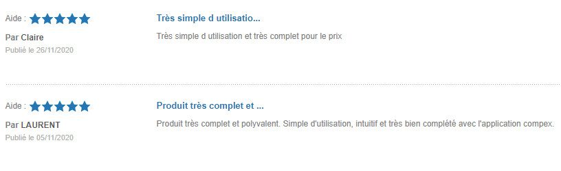avis de client satisfait sur le compex sport elite