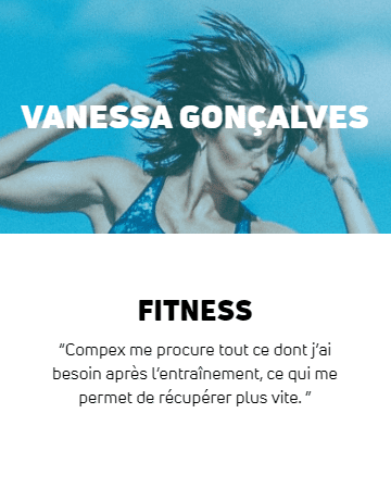 témoignage de vanessa gonçalves qui utilise la marque compex