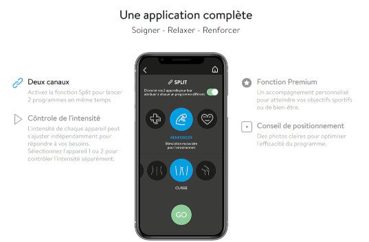 l'application bluetens duo sport pour smartphone