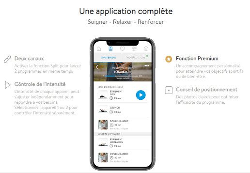 l'application bluetens duo sport pour smartphone premium