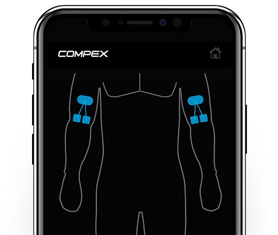 placement des électrodes du compex mini