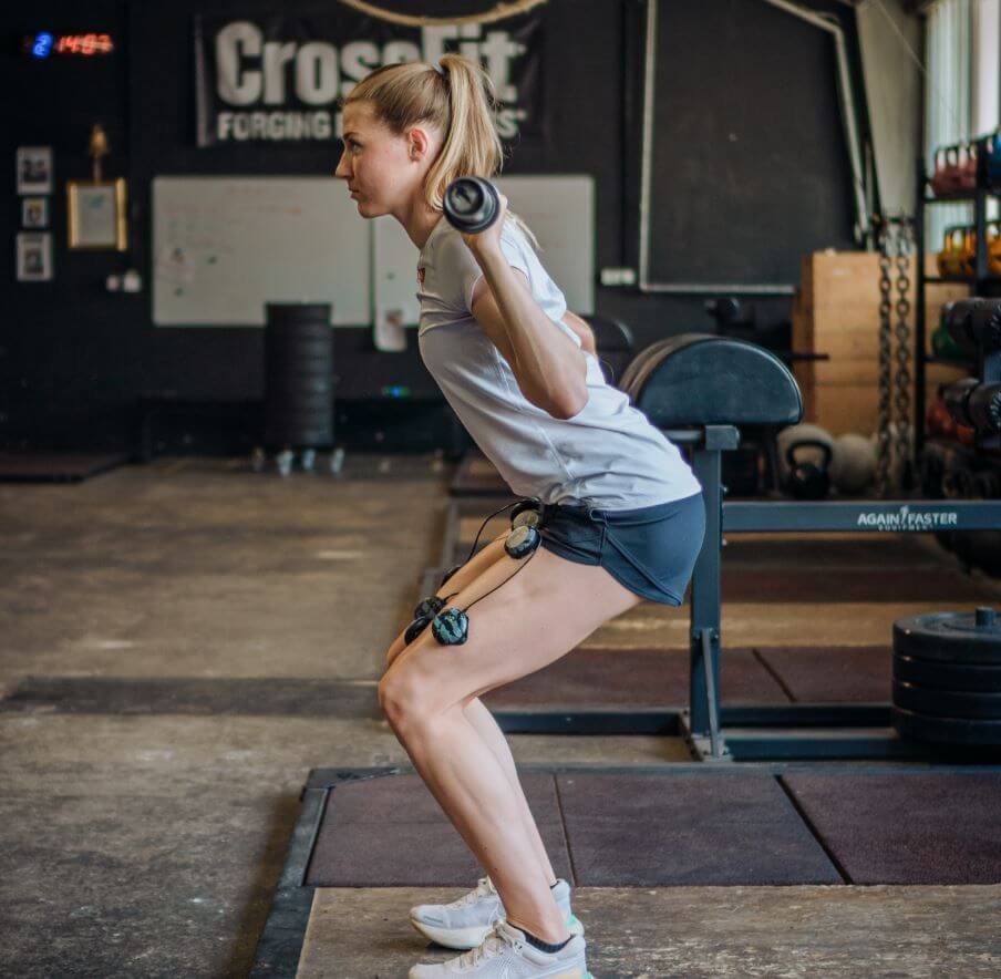 entraînement des quadriceps avec le compex sp8