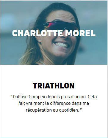 championne de triathlon qui s'entraîne avec un compex sp8 WOD