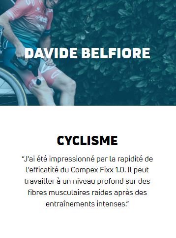 un homme sportif utilisant le compex fixx 1.0