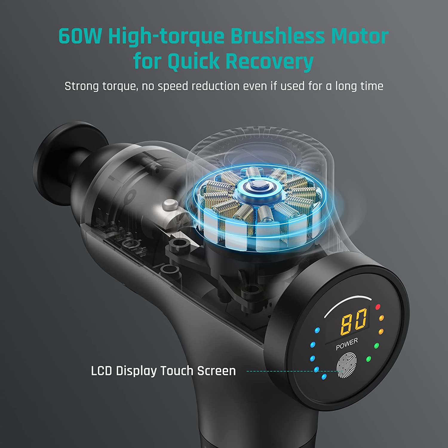 moteur silencieux pistolet de massage Mebak 3