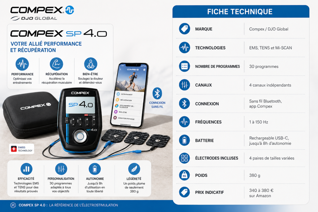 Fiche technique Compex SP 4.0